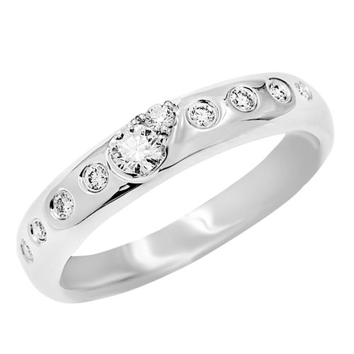 Anillo Diamante oro Blanco 000077