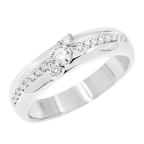 Anillo Diamante oro Blanco 000065