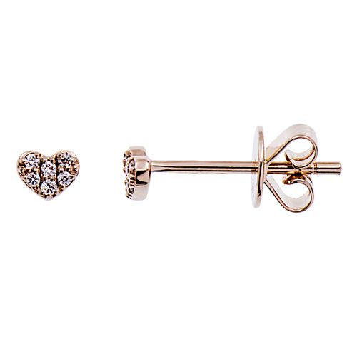 Aretes Diamante oro Rosa 000204