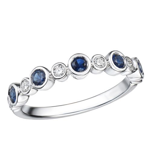 Anillo Zafiro oro Blanco 000123