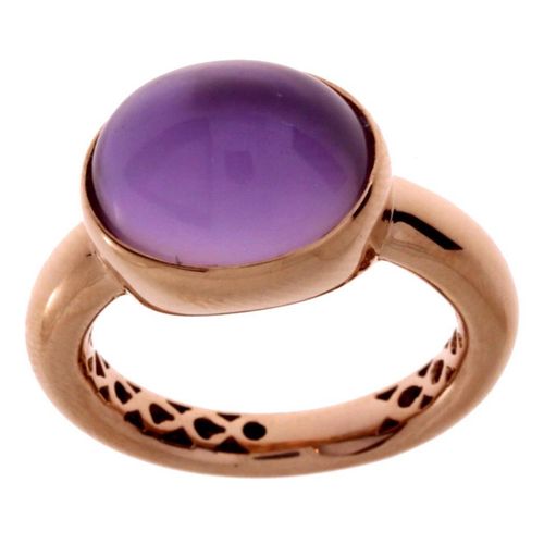 Anillo Amatista oro Rosa 000285
