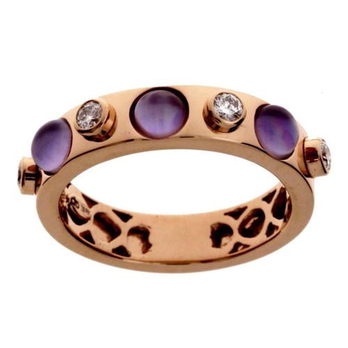 Anillo Amatista oro Rosa 000286