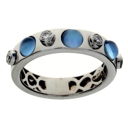 Anillo topacio oro Blanco 000294