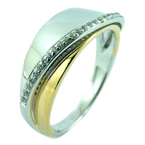 Anillo Diamante oro Combinado 000331
