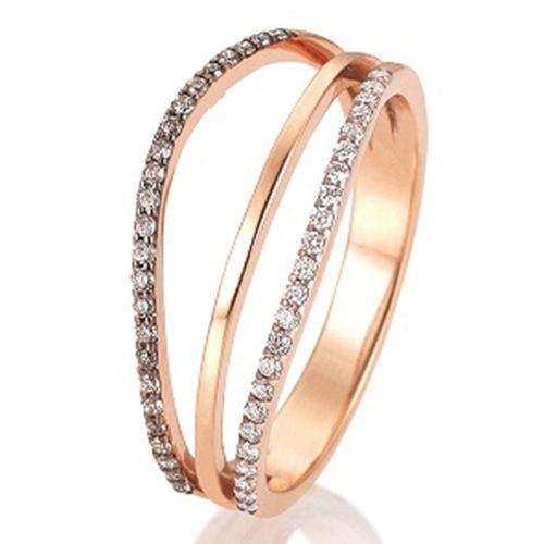 Anillo Diamante oro Rosa 000332