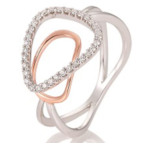 Anillo Diamante oro Combinado 000335