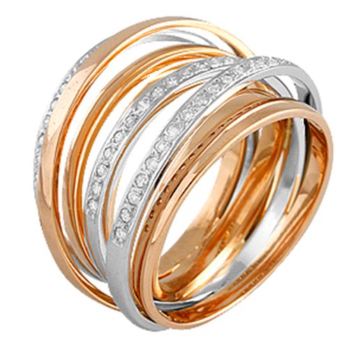Anillo Diamante oro Combinado 000358