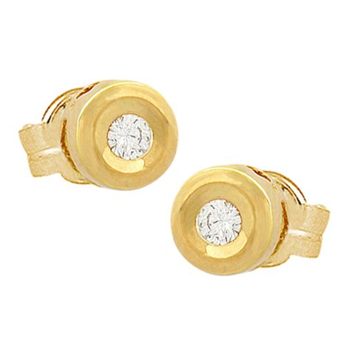 Aretes Diamante oro Amarillo 000423
