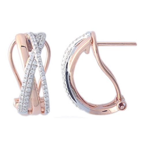 Aretes Diamante oro Combinado 000431