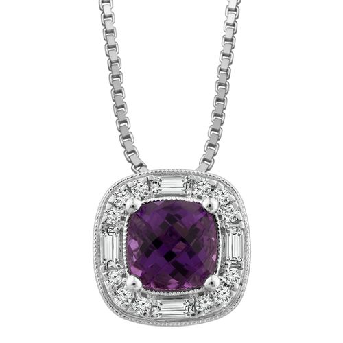 Cadena Amatista oro Blanco 000620
