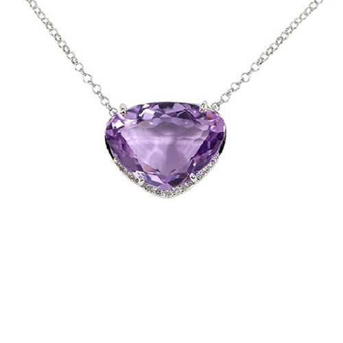 Cadena Amatista oro Blanco 001145
