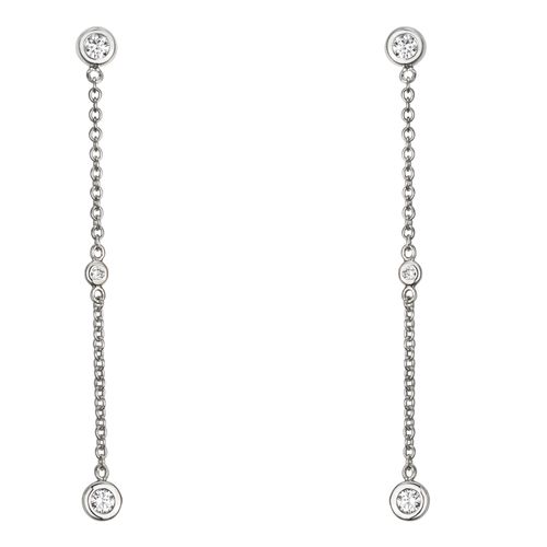 Aretes Diamante oro Blanco 000158