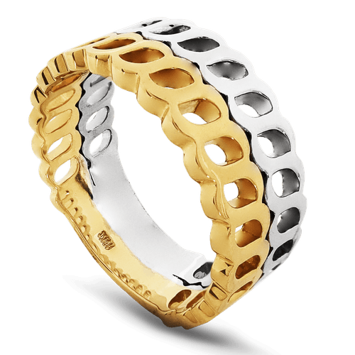 ANILLO ORO COMBINADO 001541