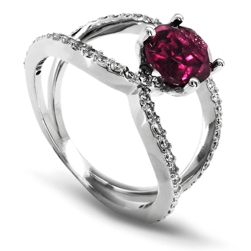 ANILLO RODOLITA ORO BLANCO 001443