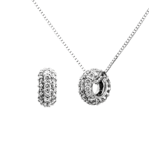 DIJE DIAMANTE ORO BLANCO 001674