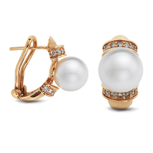 ARETES PERLA ORO ROSA 001498