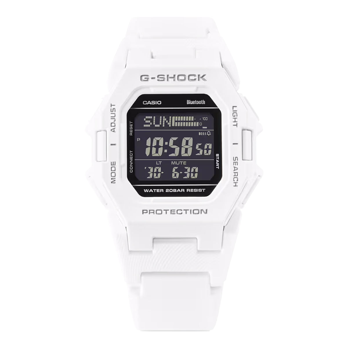 Casio G-Shock GD-B500-7 Orologio Digitale Compatto Bianco Con Bluetooth E Ricarica Solare - 3