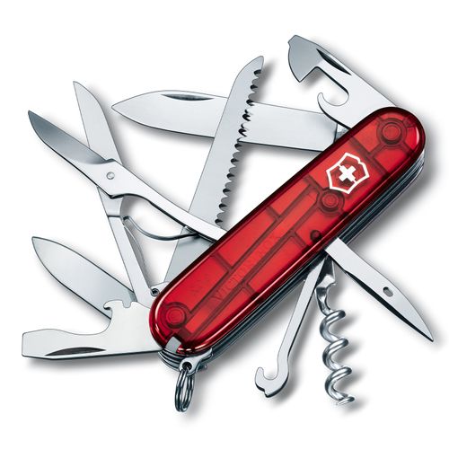 Navaja Mediana Suiza Huntsman Rojo Transparente Victorinox - 1.3713.T