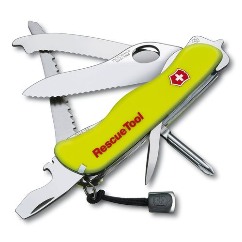 Navaja Mediana Suiza Rescue Tool Amarillo Fluorescente Victorinox - 0.8623.MWN
